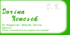 dorina nemcsek business card